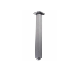Square Brushed Nickel Ceiling Shower Arm 600mm
