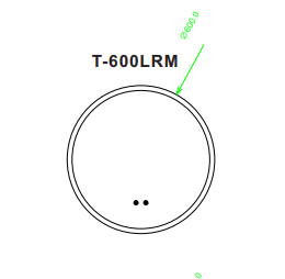 600mm Round 3 Color Lighting Acrylic LED Mirror Touch Sensor Switch Defogger Pad Wall Mounted - Lighting on the rim