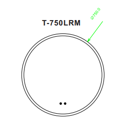 750mm Round 3 Color Lighting Acrylic LED Mirror Touch Sensor Switch Defogger Pad Wall Mounted - Lighting on the rim