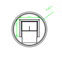 600mm Round 3 Color Lighting Backlit Acrylic LED Mirror Touch Sensor Switch Defogger Pad Wall Mounted - Lighting on the back