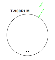 900mm Round 3 Color Lighting Backlit Acrylic LED Mirror Touch Sensor Switch Defogger Pad Wall Mounted