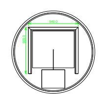 900mm Round 3 Color Lighting Backlit Acrylic LED Mirror Touch Sensor Switch Defogger Pad Wall Mounted
