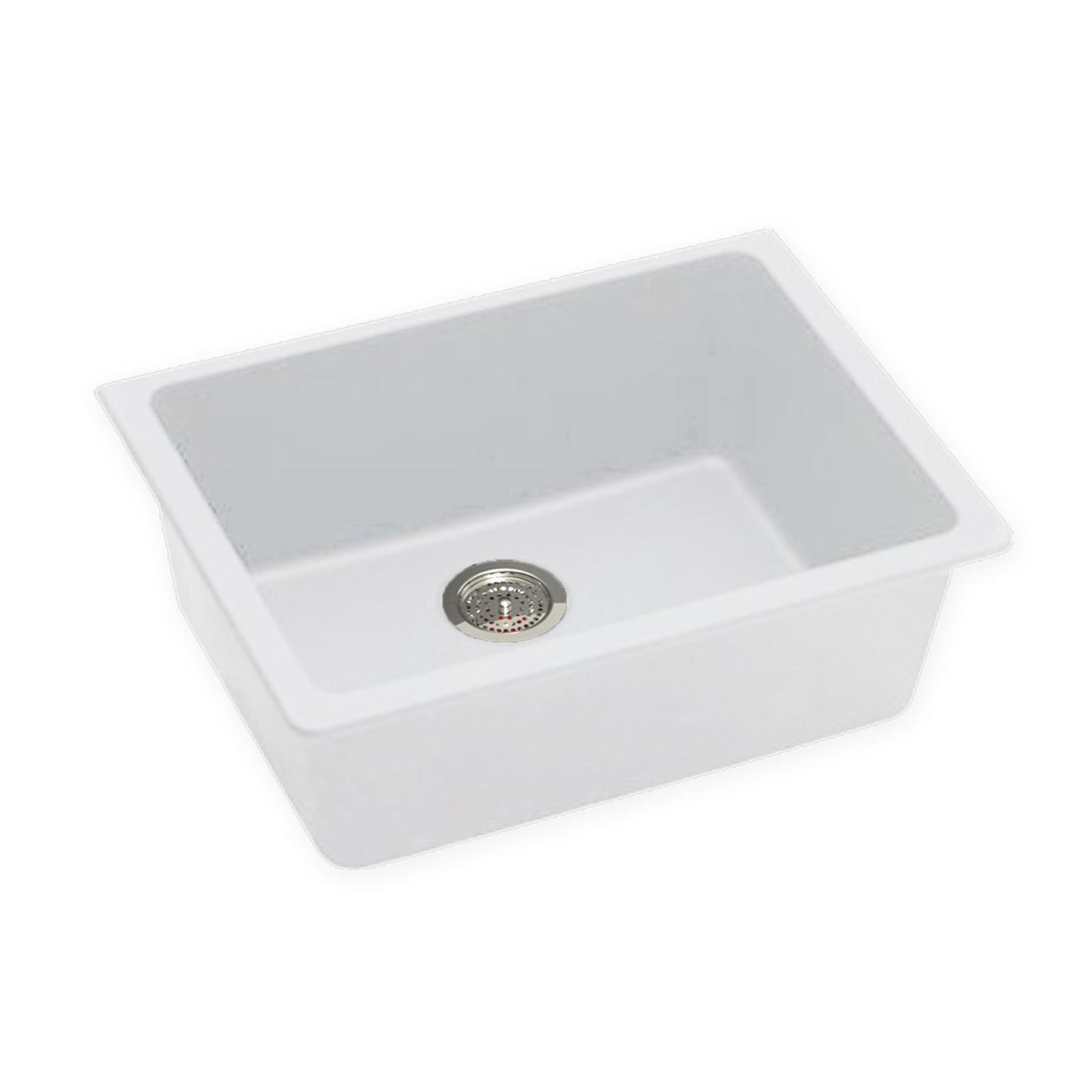 White Granite Quartz Stone Undermount Kitchen Sink Single Bowl 635*470*241mm Free Shipping Australia Wide