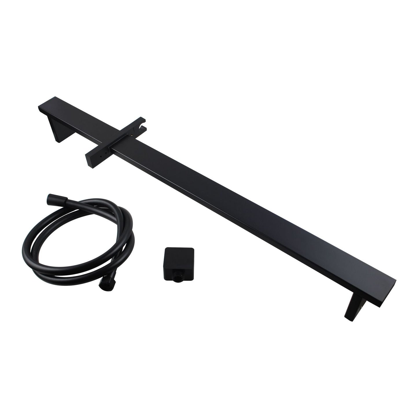 Square Black Sliding Shower Rail without Handheld Shower