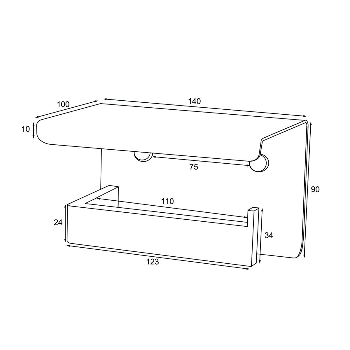 BLAZE Series Chrome Toilet Paper Holder