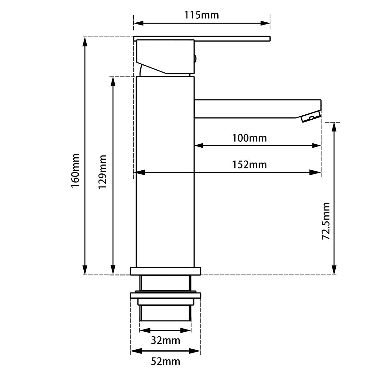 BLAZE Series Black Basin Mixer