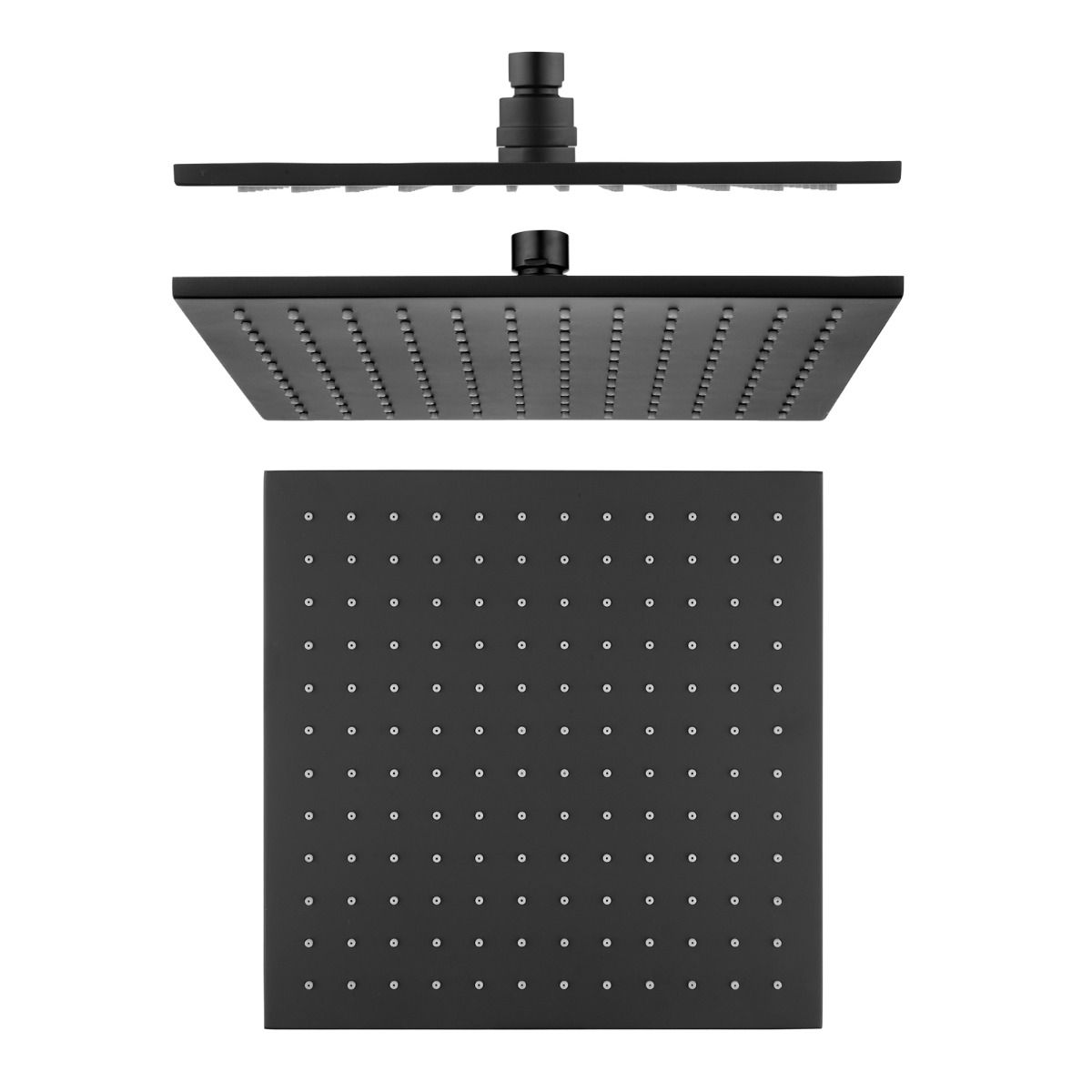 Cavallo 250mm Matte Black Solid Brass Shower Head