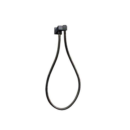 Esperia Gun Metal Grey Square Shower Holder Wall Connector & Hose
