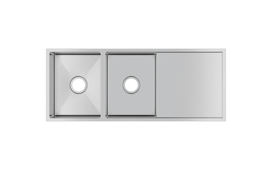 1160x460x230mm 1.2mm Handmade Top/Undermount Double Bowls Kitchen Sink