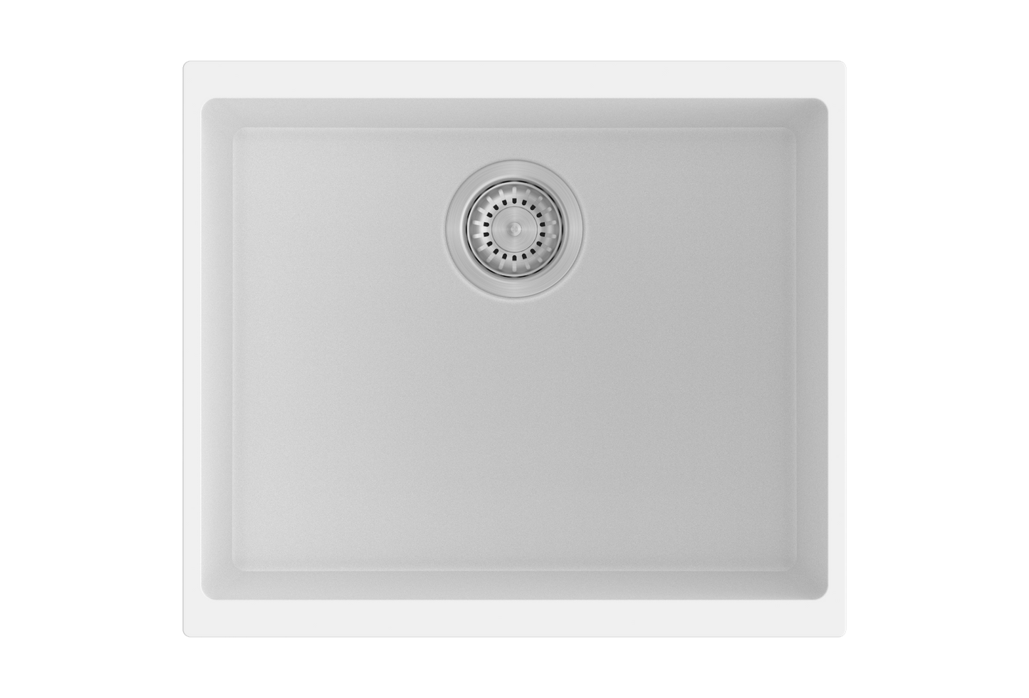 530 x 460 x 200mm Carysil Enigma 100S Single Bowl Granite Kitchen/Laundry Sink Top/Flush/Under Mount