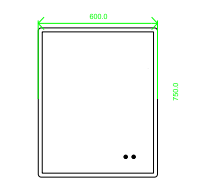 600*750mm Sharp Edge 3 Color Lighting Backlit LED Mirror Touch Sensor Switch Defogger Pad Wall Mounted Vertical or Horizontal