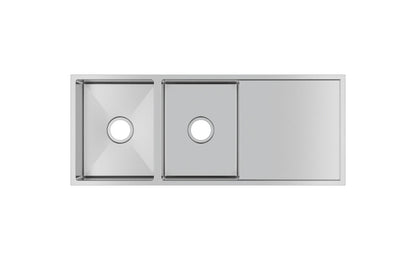 1160x460x230mm 1.2mm Handmade Top/Undermount Double Bowls Kitchen Sink